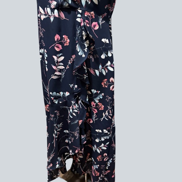 Banana Republic faux wrap hi low floral maxi dress size 10 - Picture 3 of 11